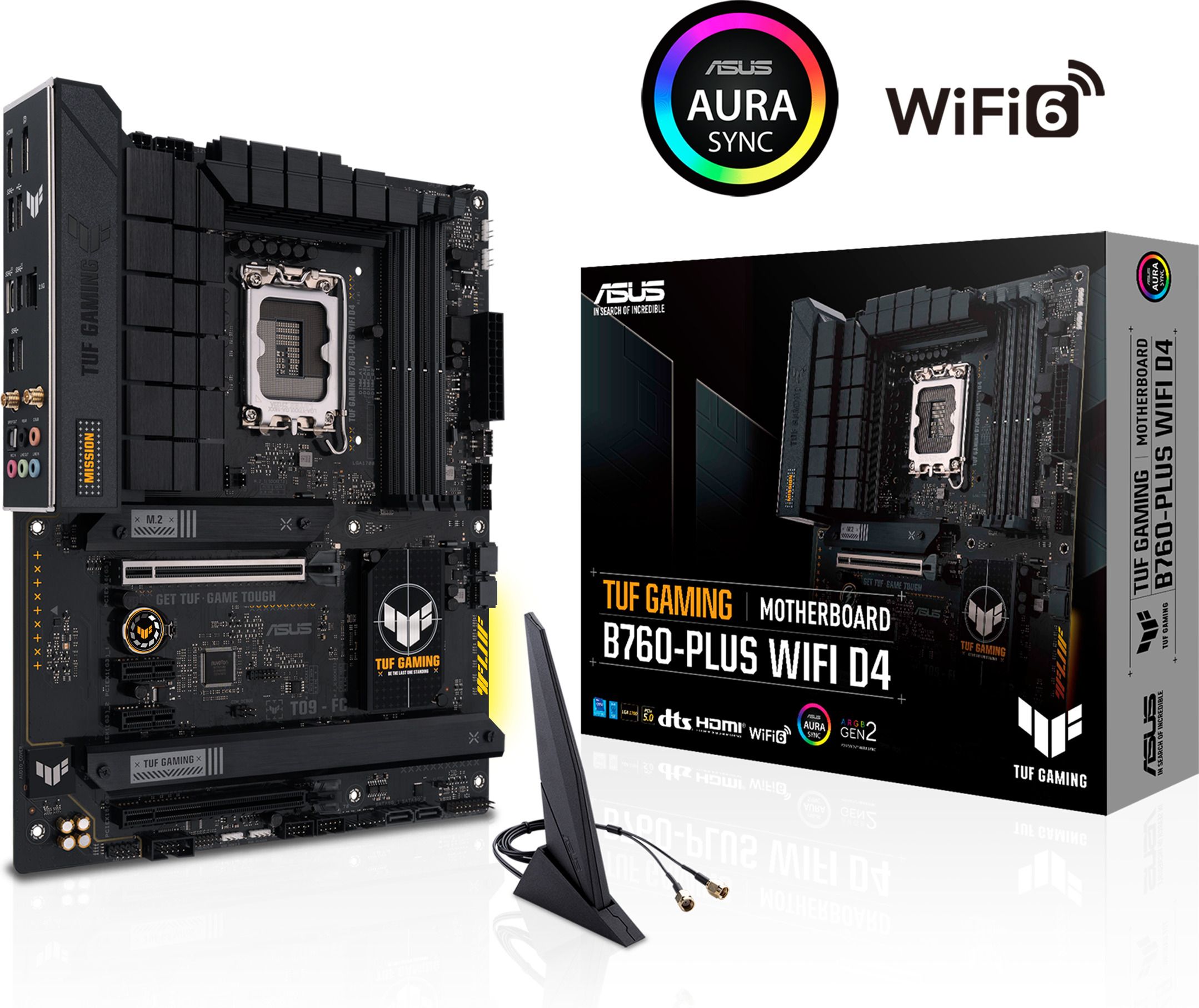 ASUS TUF GAMING B760-PLUS WIFI D4 LGA1700 ATX 4xDIMM DDR4 1xDP 1xHDMI 4xSATA 3xM.2 MB